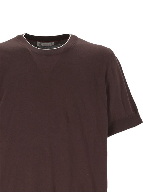 T-shirt cioccolato BRUNELLO CUCINELLI | M29805200CKQ12